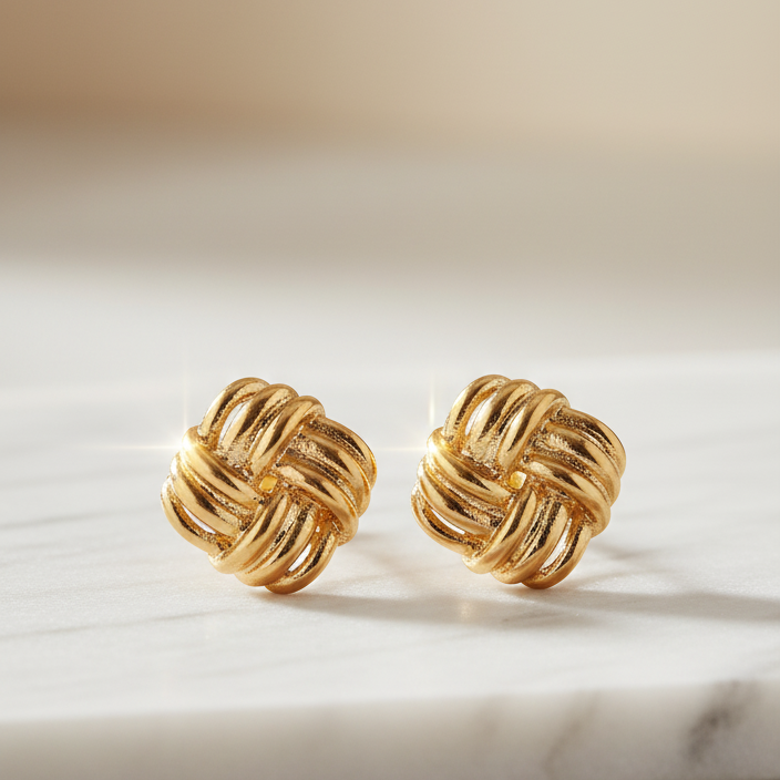 Golden Quadrille Earrings