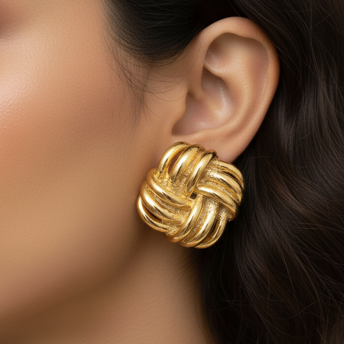 Golden Quadrille Earrings
