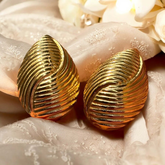 Golden Almond Earring