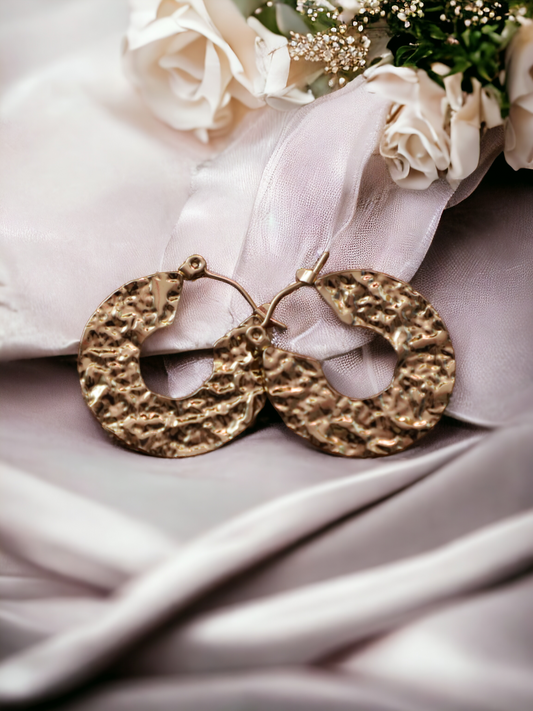 Hand-Hammered Statement Hoops