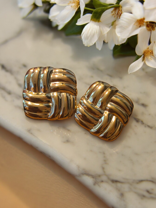 Golden Quadrille Earrings