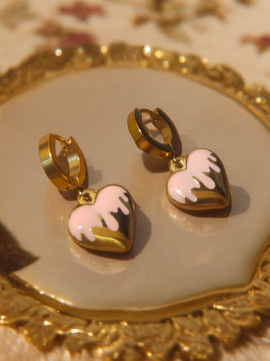 Sweetheart Blush Drop Earrings