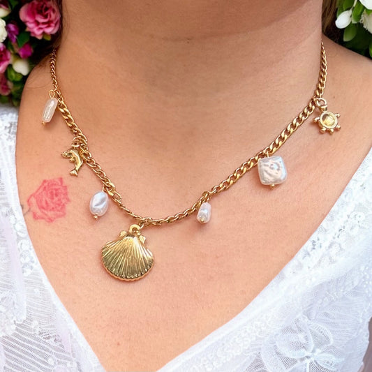 Sea Shell Charm Necklace