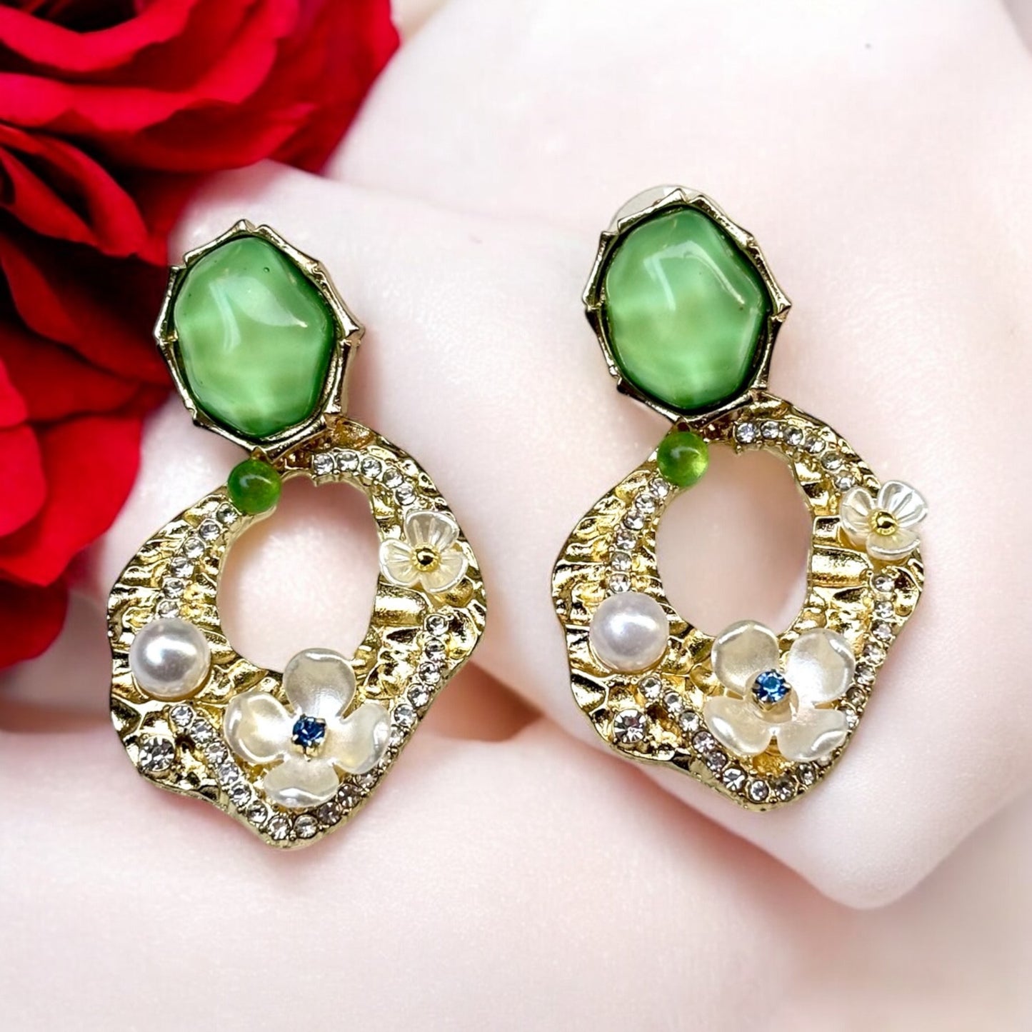 Radiant Flower Drop Earring