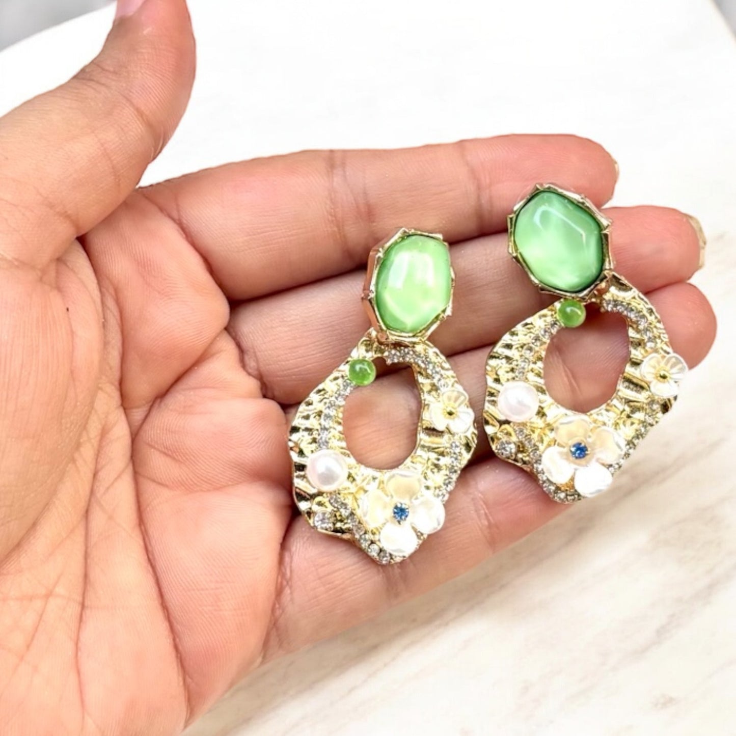Radiant Flower Drop Earring